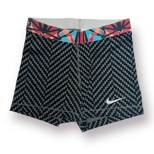 Nike spandex zigzag/checkered print shorts. Size M.